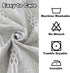 Limalred 36x36 Inch Farmhouse Striped Embroidery Small Square Tablecloth, Openwork Heavy Weight Linen Wrinkle Resistant
