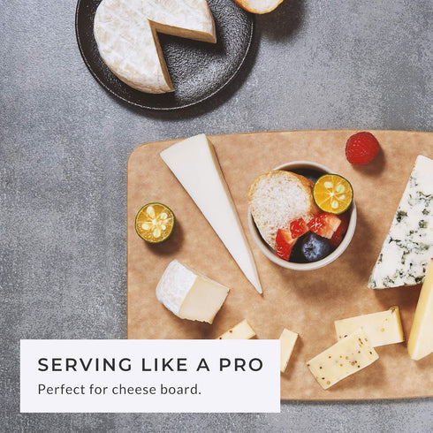Classic SMALL Kitchen Cutting Board, Cheese Charcuterie Board, Wood Fiber Composite,Dishwasher Safe, Eco-Friendly, Easy Grip Handles, Non-Porous, Reversible, BPA Free, Made in USA, 10" x 7"