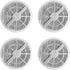 Fette Filter - True HEPA Replacement Filters with Activated Carbon Compatible with Fridababy, Meleden, RIGOGLIOSO GL-2103 Air Purifiers and JINPUS Air Purifier and LTLKY Filter 900S, 2103 - Pack of 4