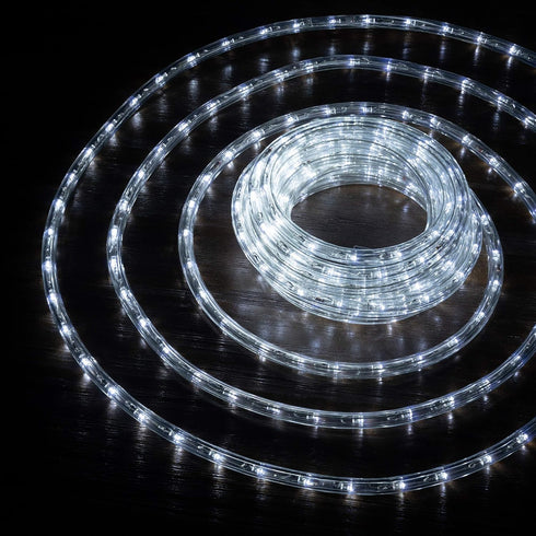 WYZworks 216LEDs 20ft LED Outside Rope Lights, Outdoor ETL Certified Waterproof Flexible Tube, Cool White