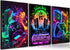 NBYARTQ 3Pcs Cool Gaming Wall Art - Retro Video Gamer Watercolor Posters, Colorful Neon Canvas Prints for Boys Room