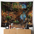 59Wx51H Inch Riyidecor Magical Library Tapestry Fairy Tale Mysterious Mysty Bookshelf Wall Hanging Study Magic Book
