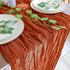 2 Pack Terracotta Cheesecloth Table Runners - 10Ft Rustic Gauze Decor for Bridal Baby Shower Birthday Party