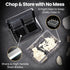 2 1, 5 Garlic Press Stainless Steel, Garlic Chopper Mini & Slicer Super Thin in Odor Free Ginger Dicer with Storage