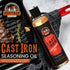 Heritage Products Cast Iron Seasoning Oil, Low-Smoke Hi Temp All-Natural Skillet Conditioner for Dutch Oven, Griddle