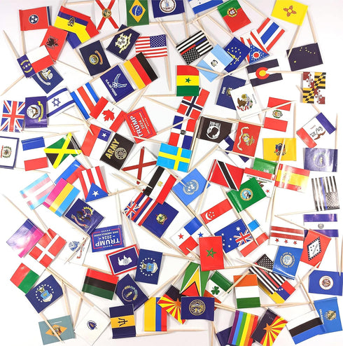 JBCD Australia Toothpick Flag, Australian Mini Small Cupcake Topper Flags, 200pcs