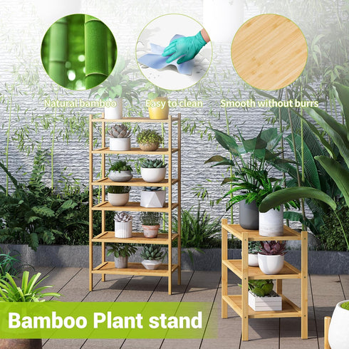6-Tier Closet BMOSU Bamboo Small Shoe Rack Premium Stackable Shoe Shelf Storage Organizer for Hallway Living Room