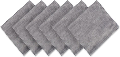 DII Gray Variegated Tabletop Collection Napkin Set, 20x20, 6 Piece