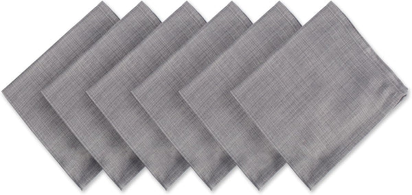 DII Gray Variegated Tabletop Collection Napkin Set, 20x20, 6 Piece