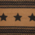 13"x36" VHC Brands Farmhouse Primitive Jute Black Textured Table Runner w/Stenciled Stars