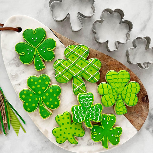 Ann Clark Shamrock Cookie Cutters 3-Pc. Set, Mini, Medium, and Large, Made in the USA