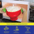 Microwave Popcorn Popper with Lids, Silicone, No Oil or Butter Required, Collapsible Bowls, BPA-Free Container, Red