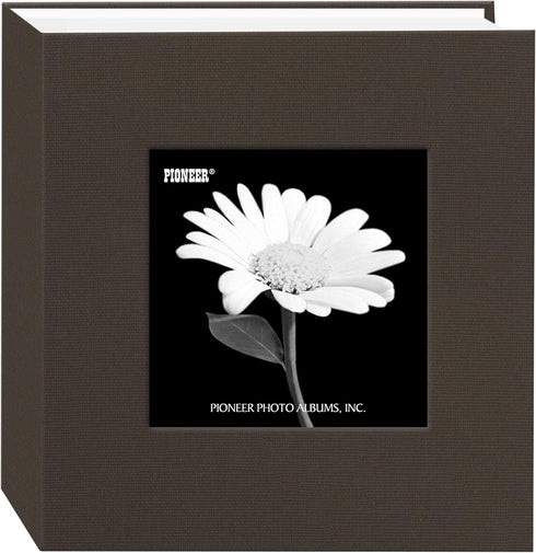 Pioneer 100 Pocket Fabric Frame Cover Photo Album, Warm Mocha