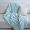Maetoow Chenille Chunky Knit Blanket Throw 4050 Inch, Handmade Warm & Cozy