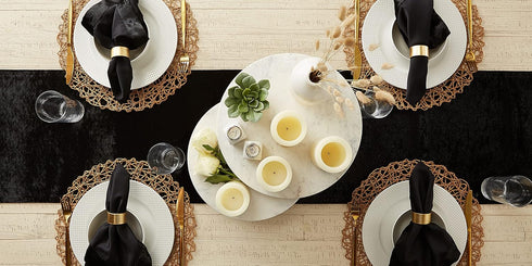 DII Velvet Collection Table Runner, 14x108, Black