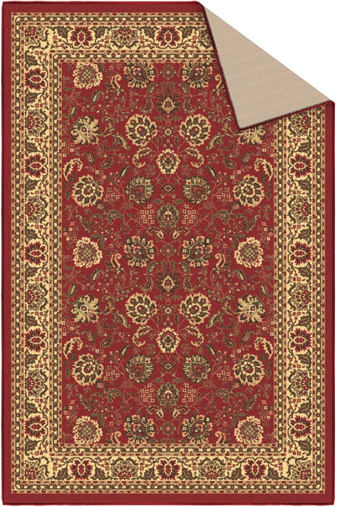 Ottomanson Ottohome Collection 3'3" x 5' Non-Slip Rubberback Oriental Design Indoor Area Rug