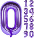 40 Inch Purple Number Helium Foil Birthday Party Digit Balloons (Purple 0)
