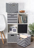 DII Poly-Cube Storage Collection, Hard Sided Collapsible Solid Large, Black