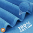 6 Pack 550 100% 2 2 2 EcoNour Luxury Navy Blue Turkish Cotton Bath Towels, GSM Cotton Includes Bath, Hand & Washcloths
