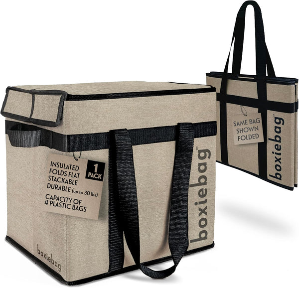 Boxiebag Reusable Grocery Bag (Single) Durable Reusable Shopping Bag Box. Insulate, Stand