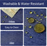 Textured Rectangle Tablecloth 52x70, Water Resistant Spill-Proof Wipeable Fabric Dining Cover for Birthday Party,