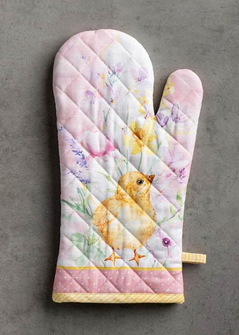 Maison d' Hermine Oven Gloves, 100% Cotton Heat Resistant Glove, 7.5 Inch x 13 Inch for BBQ, Cooking, Baking