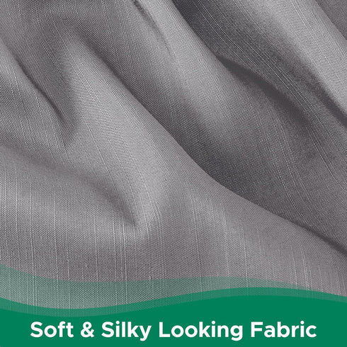 Biscaynebay Wrap Around Bed Skirts for Full & Full XL Beds, 15" Drop, Silver Grey Adjustable Elastic Dust Ruffles