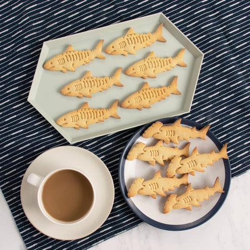 Set of 2 Shark Cookie Cutters, Hammerhead & Tiger Designs, 2 Pieces