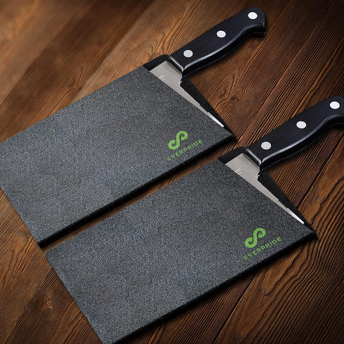 EVERPRIDE Butcher Chef Knife Edge Guards, 2-Piece Set for Wide Knives, BPA-Free Knife Covers