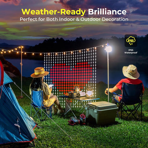 400 Lights,10.8 10.8 Programmable IP65 Brewish LED Smart Curtain Fairy x Feet DIY Christmas String Light,Color Changing