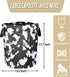 NUTAINLA 17.7x13.7 Inch Cow Texture Laundry Basket Brown White Print Foldable Oxford Cloth Funny Tote Bag Laundry