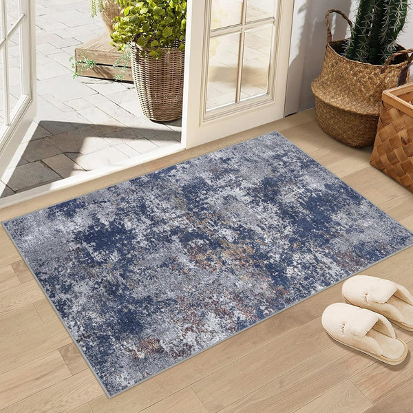 Machine Washable Area Rugs 2x3, Small Entryway Rug with Non Slip Backing for Living Room and Kitchen