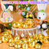 Palonu 72 2.3 Pcs Golden Metallic Easter Eggs, Reusable Shiny Plastic Empty Fillable Easter Themed Hunt Basket Stuffers
