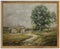 SHENIFY Vintage Landscape Framed Canvas Wall Art - Country Road Classic Painting for Modern Farmhouse Kitchen Office