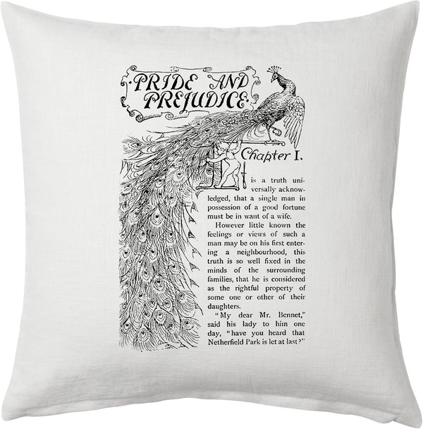 Universal Zone Pillow Cover, Pride and Prejudice by Jane Austen, Book Pillow Cover