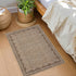 2x3 GarveeHome Door Mat Indoor Rugs for Entryway Scalloped Small Rug Washable Non-Slip Solid Coffee Modern Minimalism