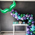 KatchOn Mermaid Tail Balloon - 25 Inch, Pack of 6 | Foil Curve Balloon for Garland | Green Mermaid Birthday Decorations