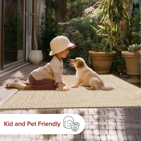 nuLOOM Wynn Braided Accent Rug, 2x3, Tan for Indoor/Outdoor Use