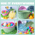 3 Decorations,10.25"X11"(Blue, JOYIN Pcs Easter Bamboo Baskets, Round Woven Goodie Basket with Handle, Empty Candy Toys
