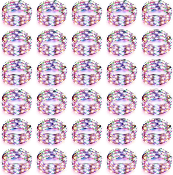 Tuanse 49 Pack LED Fairy Lights Colored Battery Operated String 3 Speed