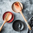 Dark Black Gomakren Ceramic Spoon Rest Holder for Kitchen Counter, Utensil Rest, Spatula Holder for Stove Top.