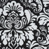 DII Cotton Dish Towel Set, Damask Print, Black, 18x28, 2 Count
