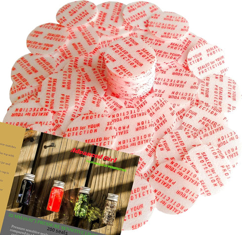 Torque Activated Pressure Sensitive Seals Cap Liners - 22 mm (0.87") - 200 PCS for Glass & Plastic Bottles