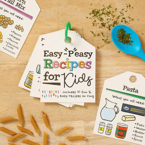 C.R. Gibson P-Easy Laminated Recipe Cards for Little Chefs, Multicolor