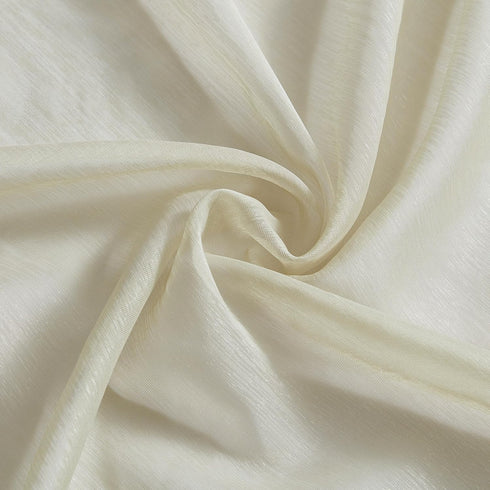 HLC.ME 2 Piece Semi Sheer Voile Window Curtain Grommet Panels, 54" W x 95" L, Beige