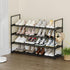 Saincustom 4-Tier Closet 4 Shoe Rack - Shoe Organizer with Adjustable Shelf Height, Sturdy Shoe Storage Shelf, Perfect