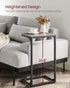 ULET353B02 VASAGLE C-Shaped End Table, Side Table for Sofa, Couch Table with Metal Frame, Small TV Tray Table