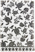 Karma Gifts Black and White Boho Tea Towel, Cotton, Sea Turtle