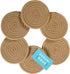 OrganiHaus Drink Coasters Set of 6, Absorbent Cotton Woven Cup Coasters, Rustic
