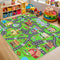 Kids Room Rug - Soft & Non-Slip 4x5 Ft Town Car Rugs